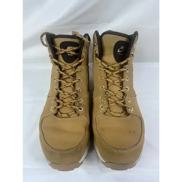 Nike Manoa 11.5 Hiking Hunting Leather Boots Comfort Water Resistant Tan